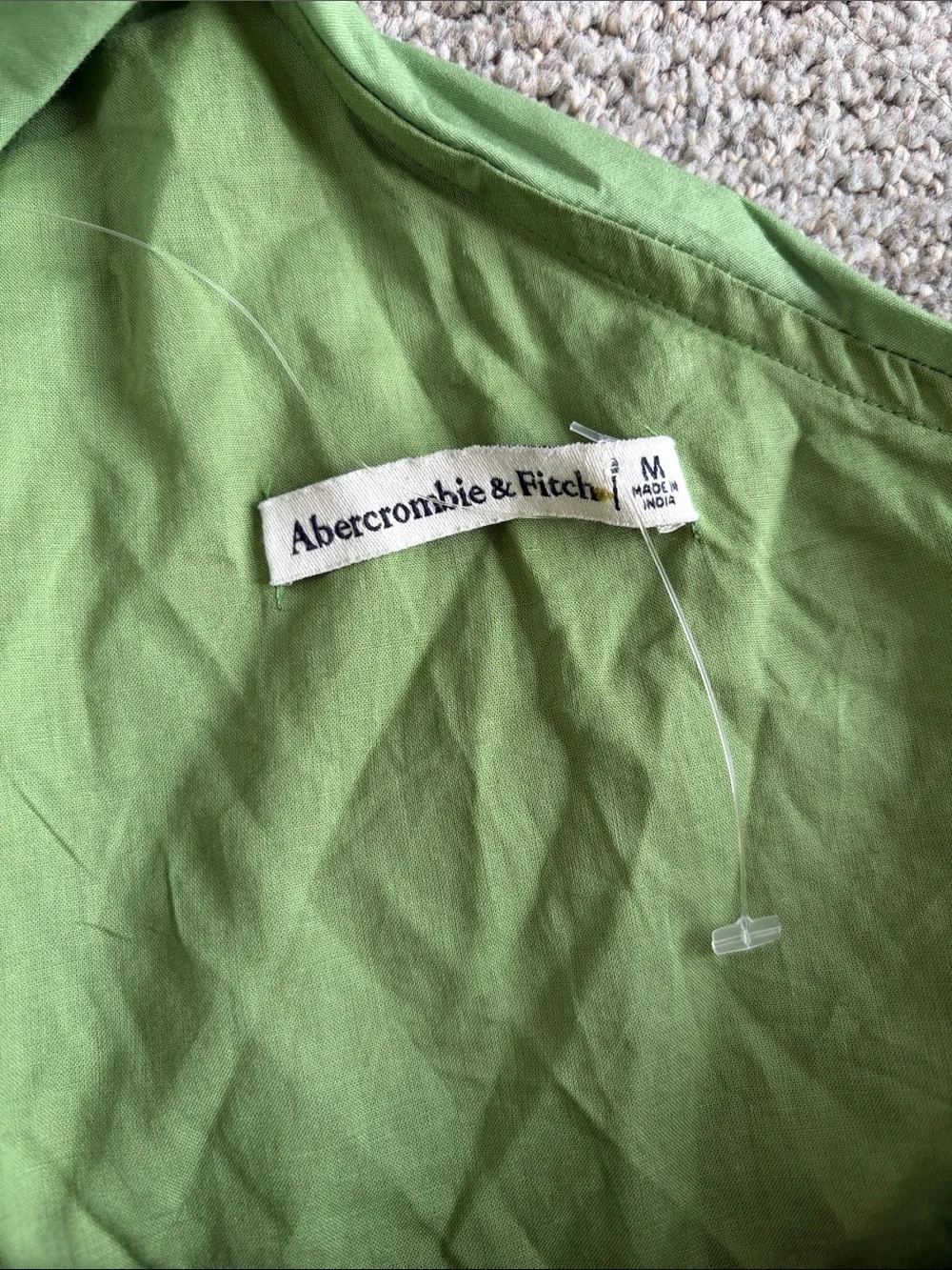 Abercrombie & Fitch One Shoulder Cutout Maxi Dress Green Cocktail Sz Medium NWOT